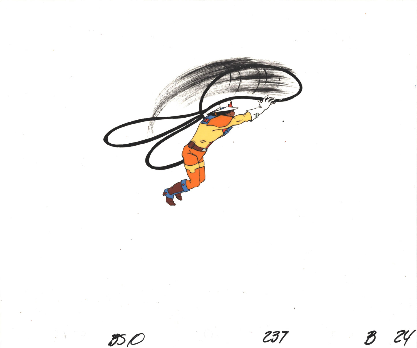 Bravestarr Animation Cartoon Production Cel and Drawing from Filmation 1987-8 F-B24