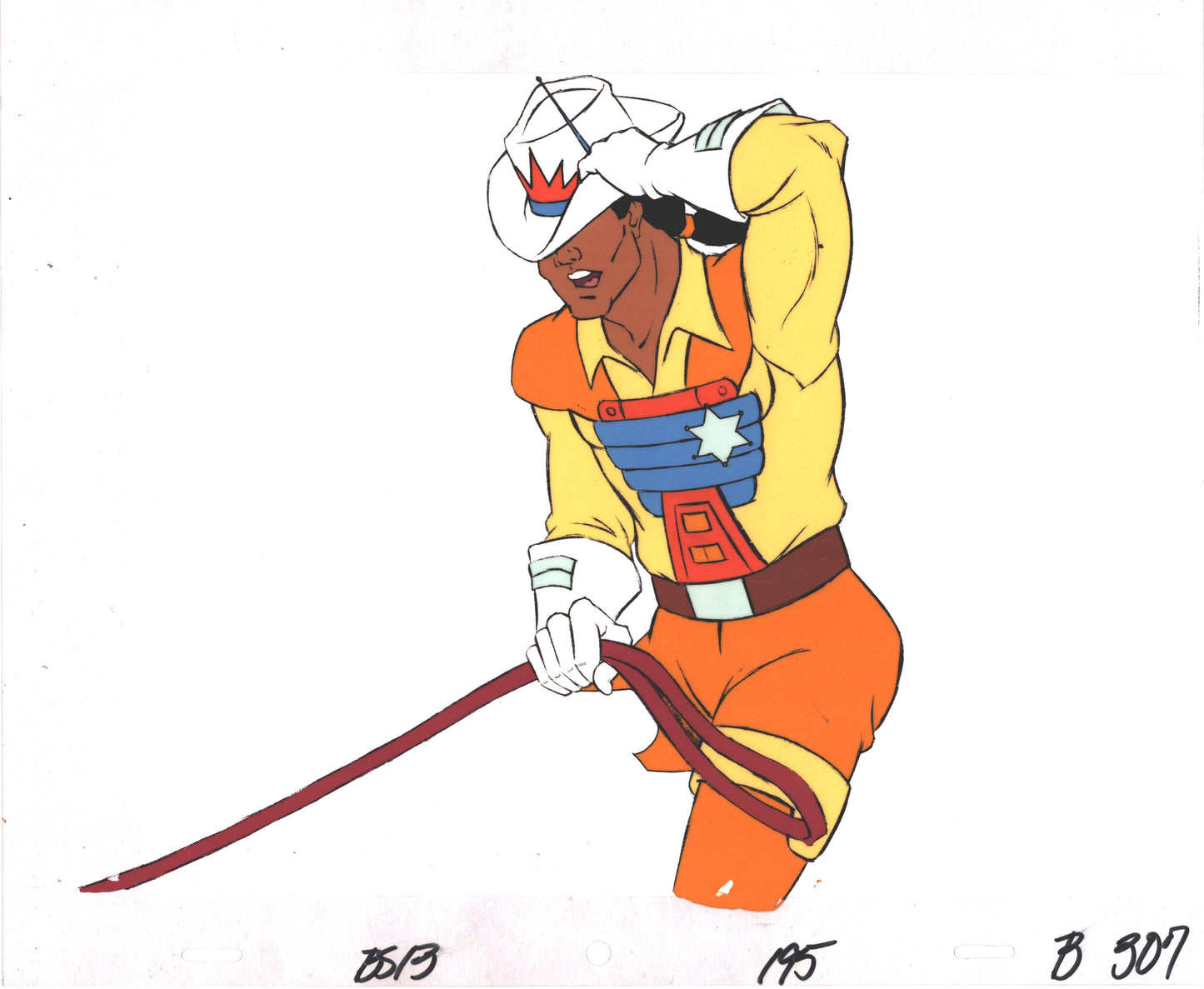 Bravestarr Animation Cartoon Production Cel Used Onscreen from Filmation 1987-8 A-B307