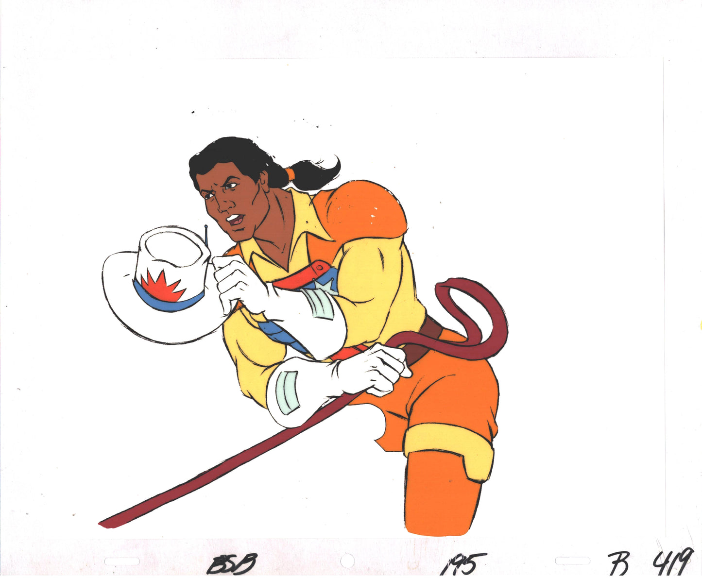 Bravestarr Animation Cartoon Production Cel Used Onscreen from Filmation 1987-8 A-B419