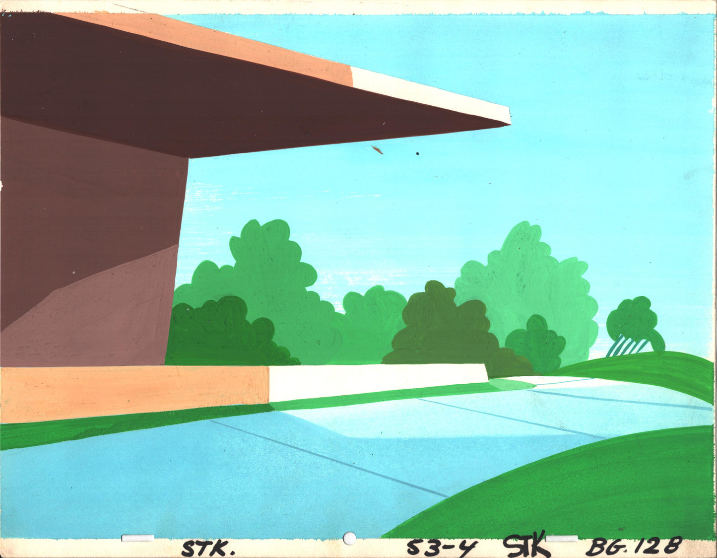 Help! It's The Hair Bear Bunch Original Production Animation Background Hanna Barbera 1971 A-128