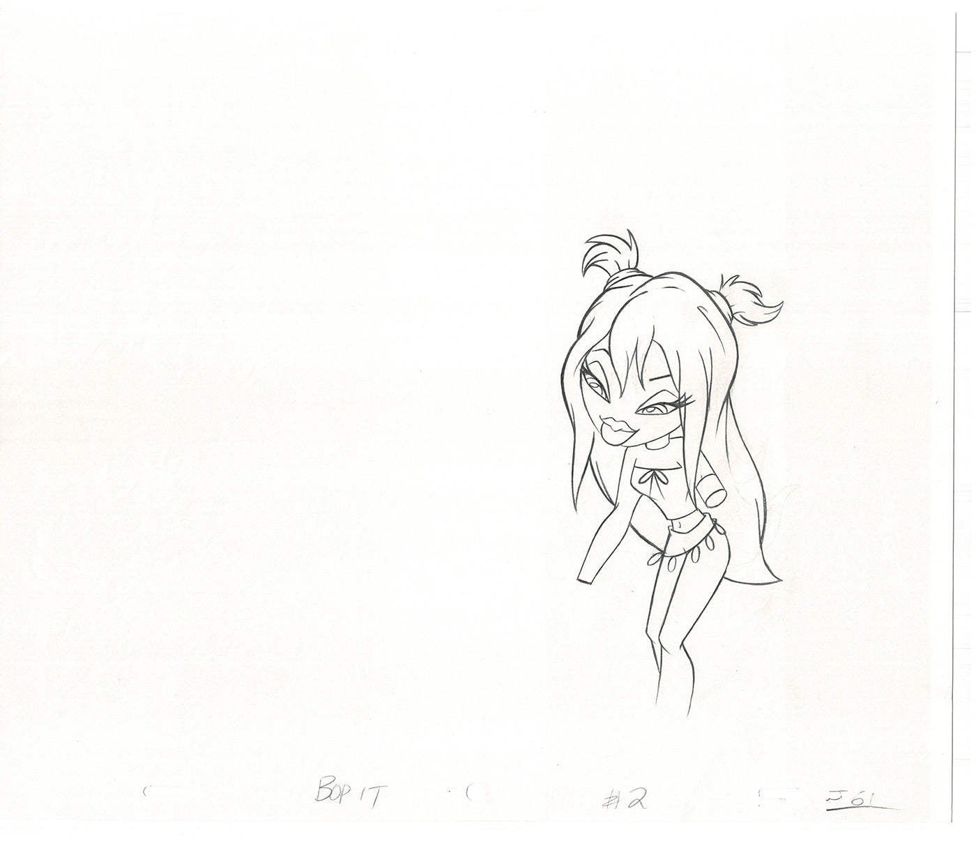 BRATZ Jade Bop-It Toy Commercial Production Animation Cel Drawing 2005 J-009