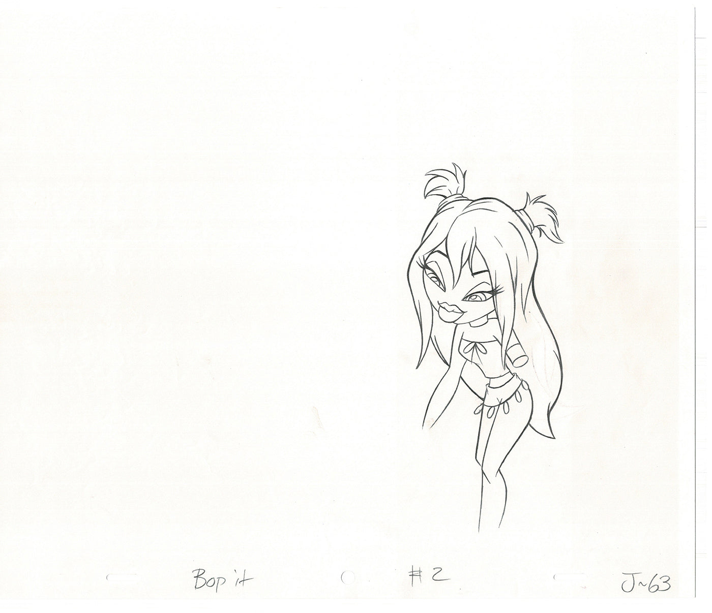 BRATZ Jade Bop-It Toy Commercial Production Animation Cel Drawing 2005 J-010