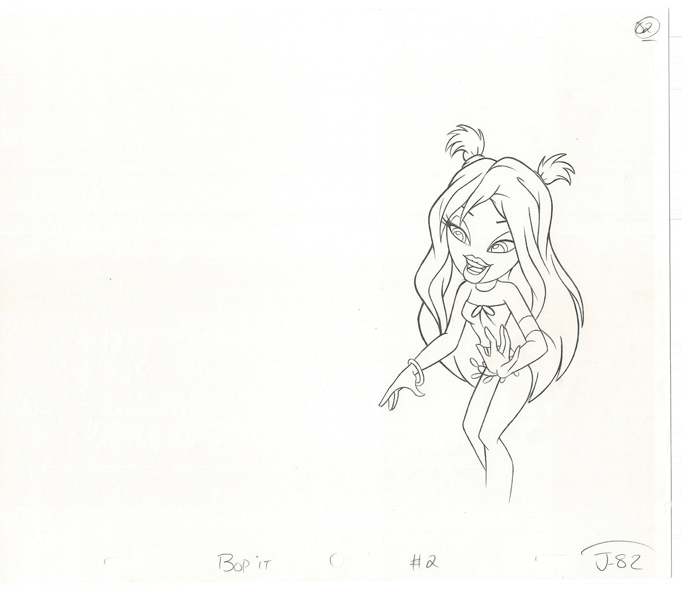 BRATZ Jade Bop-It Toy Commercial Production Animation Cel Drawing 2005 J-019
