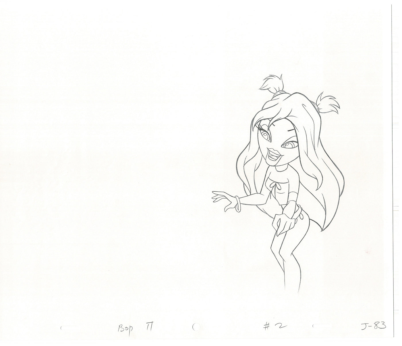 BRATZ Jade Bop-It Toy Commercial Production Animation Cel Drawing 2005 J-020