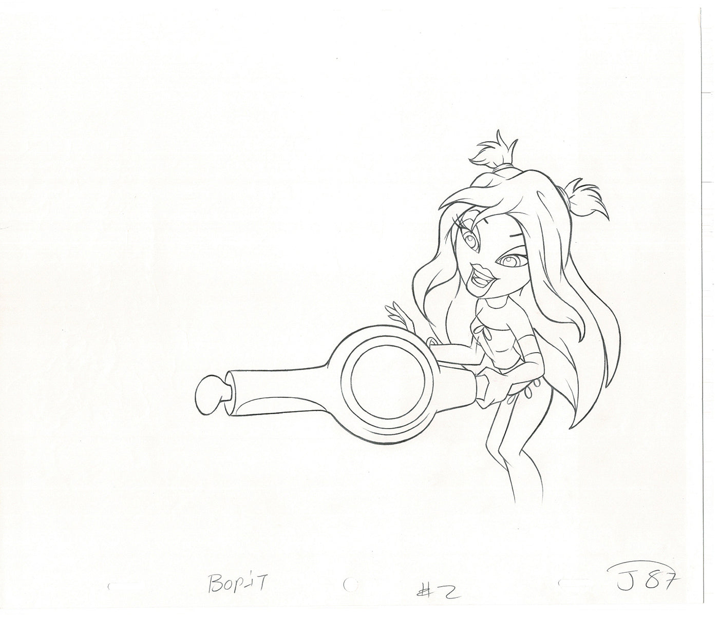 BRATZ Jade Bop-It Toy Commercial Production Animation Cel Drawing 2005 J-022
