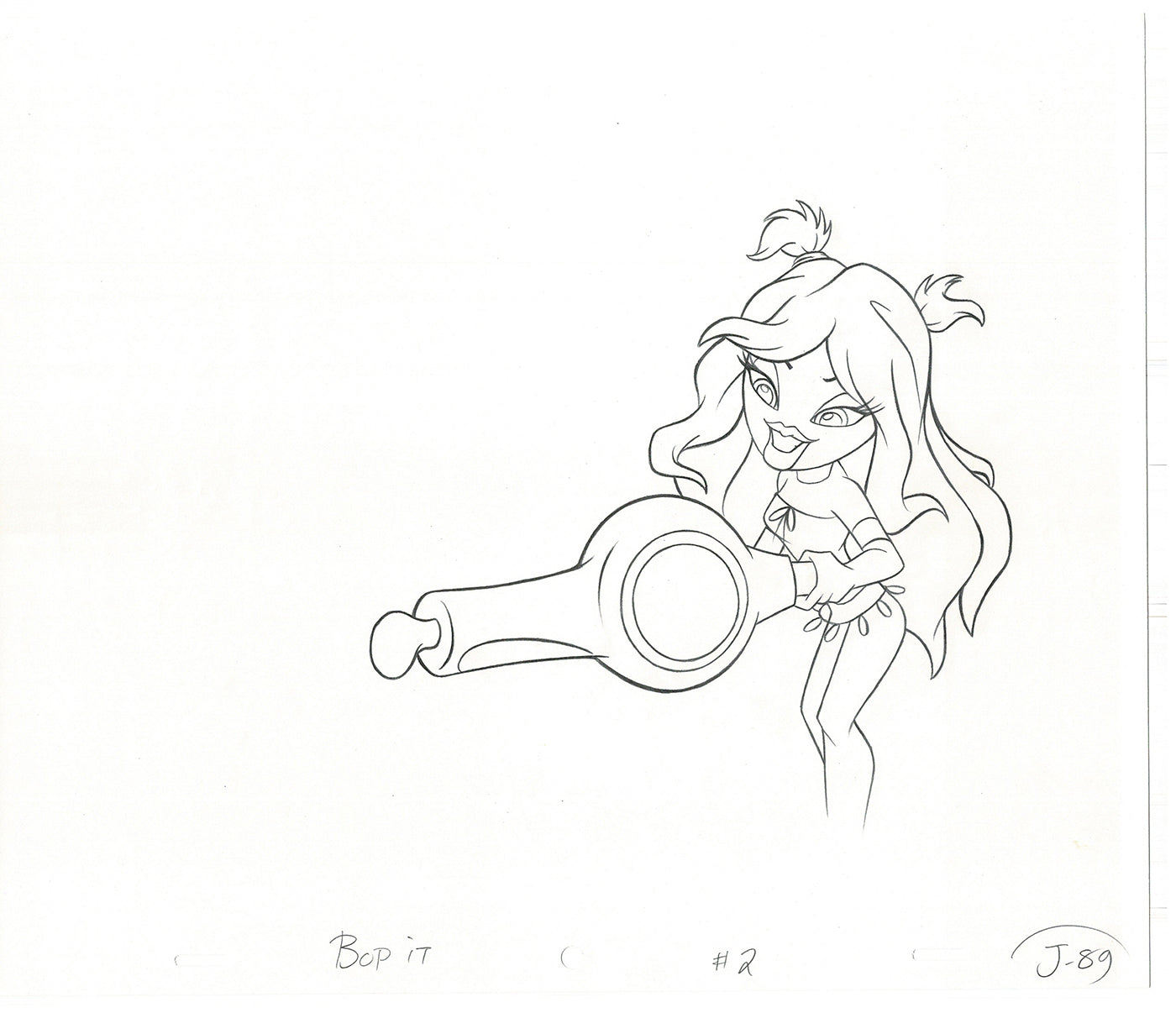 BRATZ Jade Bop-It Toy Commercial Production Animation Cel Drawing 2005 J-023