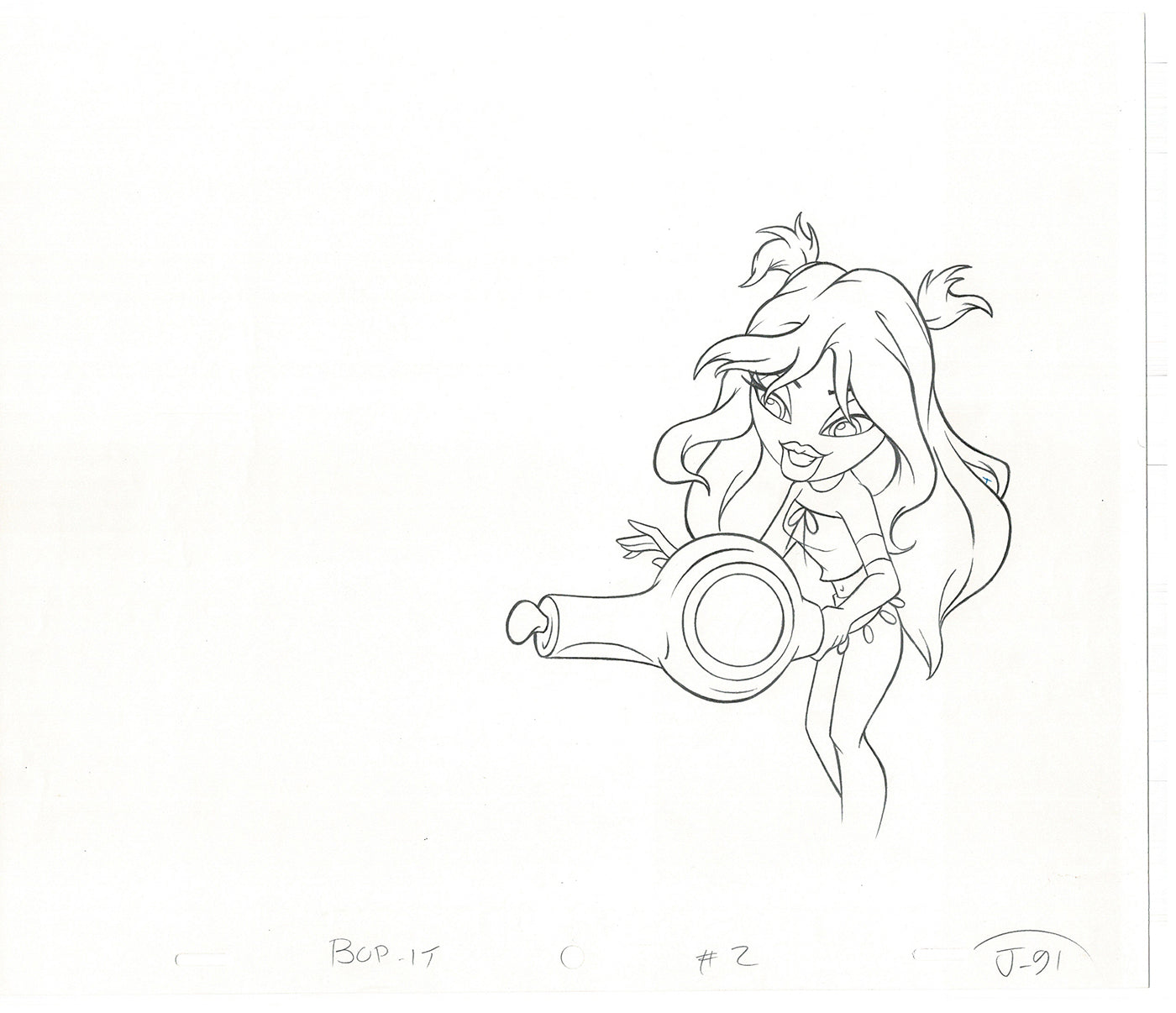 BRATZ Jade Bop-It Toy Commercial Production Animation Cel Drawing 2005 J-024