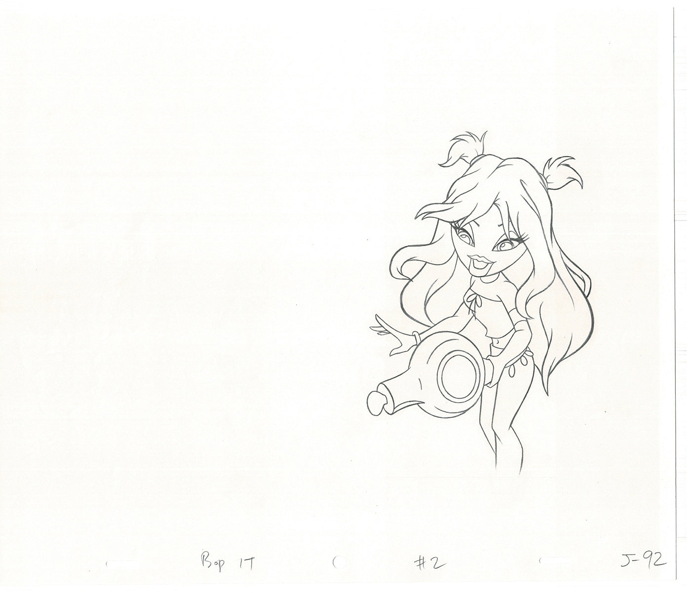 BRATZ Jade Bop-It Toy Commercial Production Animation Cel Drawing 2005 J-025