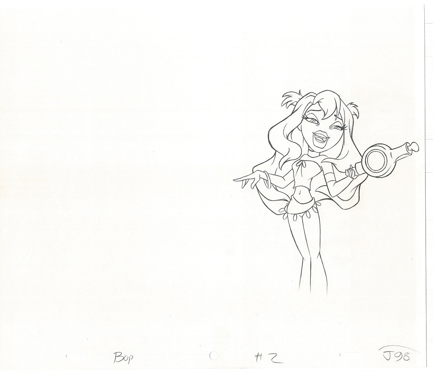 BRATZ Jade Bop-It Toy Commercial Production Animation Cel Drawing 2005 J-029