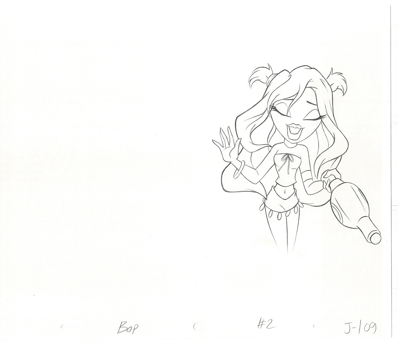 BRATZ Jade Bop-It Toy Commercial Production Animation Cel Drawing 2005 J-036