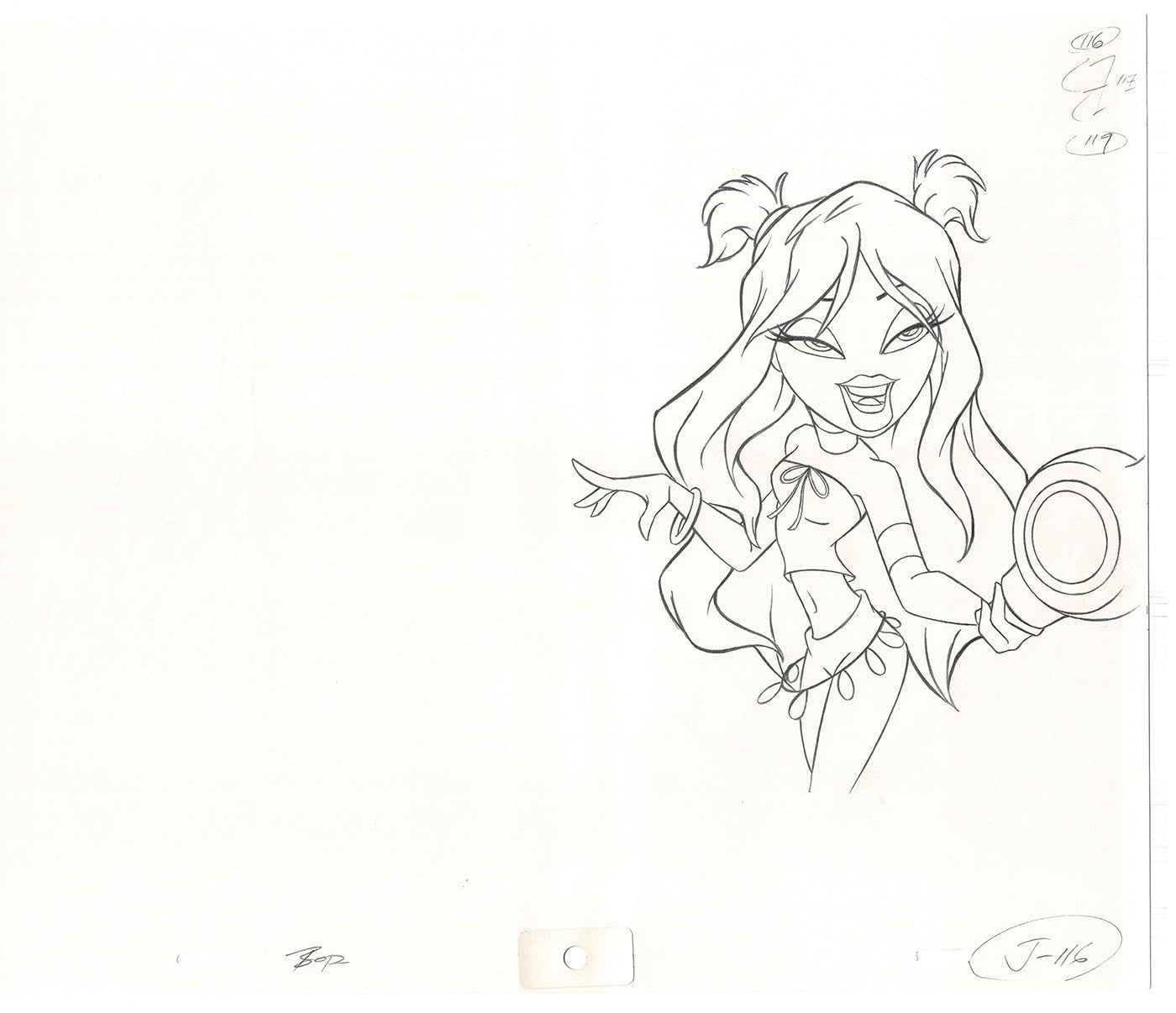 BRATZ Jade Bop-It Toy Commercial Production Animation Cel Drawing 2005 J-041