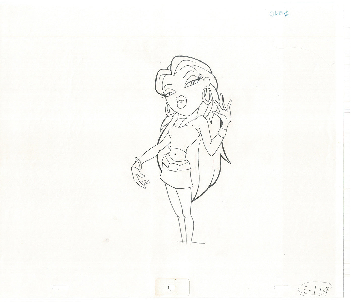 BRATZ Sasha Twister Commercial Production Animation Cel Drawing 2005 H-001
