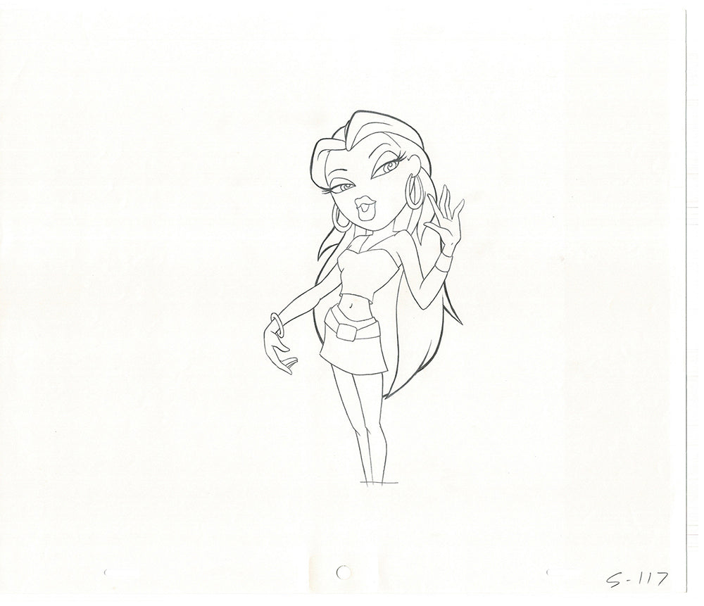 BRATZ Sasha Twister Commercial Production Animation Cel Drawing 2005 H-002