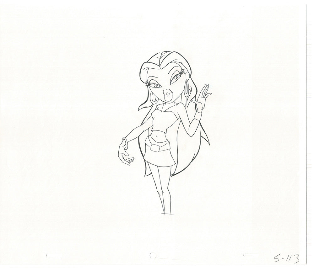 BRATZ Sasha Twister Commercial Production Animation Cel Drawing 2005 H-004