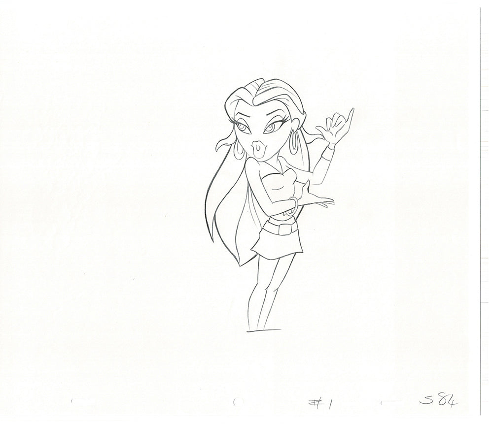 BRATZ Sasha Twister Commercial Production Animation Cel Drawing 2005 H-020