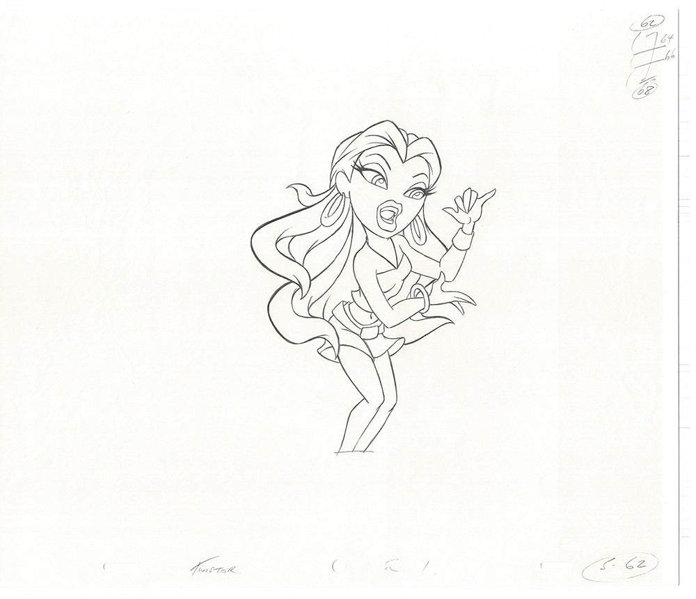 BRATZ Sasha Twister Commercial Production Animation Cel Drawing 2005 H-031