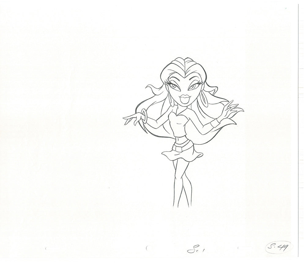 BRATZ Sasha Twister Commercial Production Animation Cel Drawing 2005 H-038