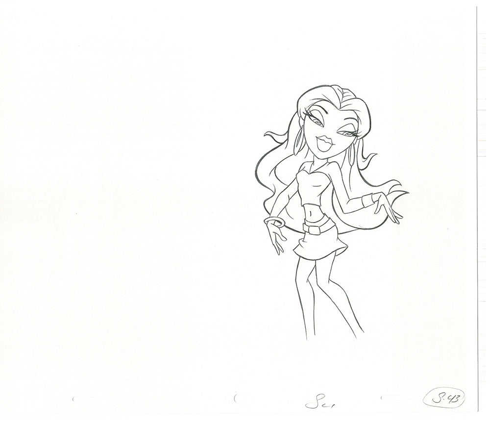 BRATZ Sasha Twister Commercial Production Animation Cel Drawing 2005 H-041