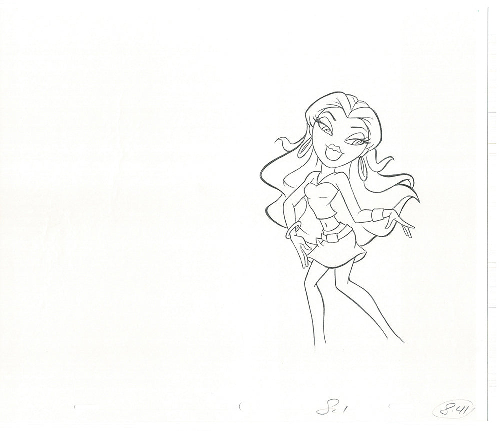 BRATZ Sasha Twister Commercial Production Animation Cel Drawing 2005 H-042