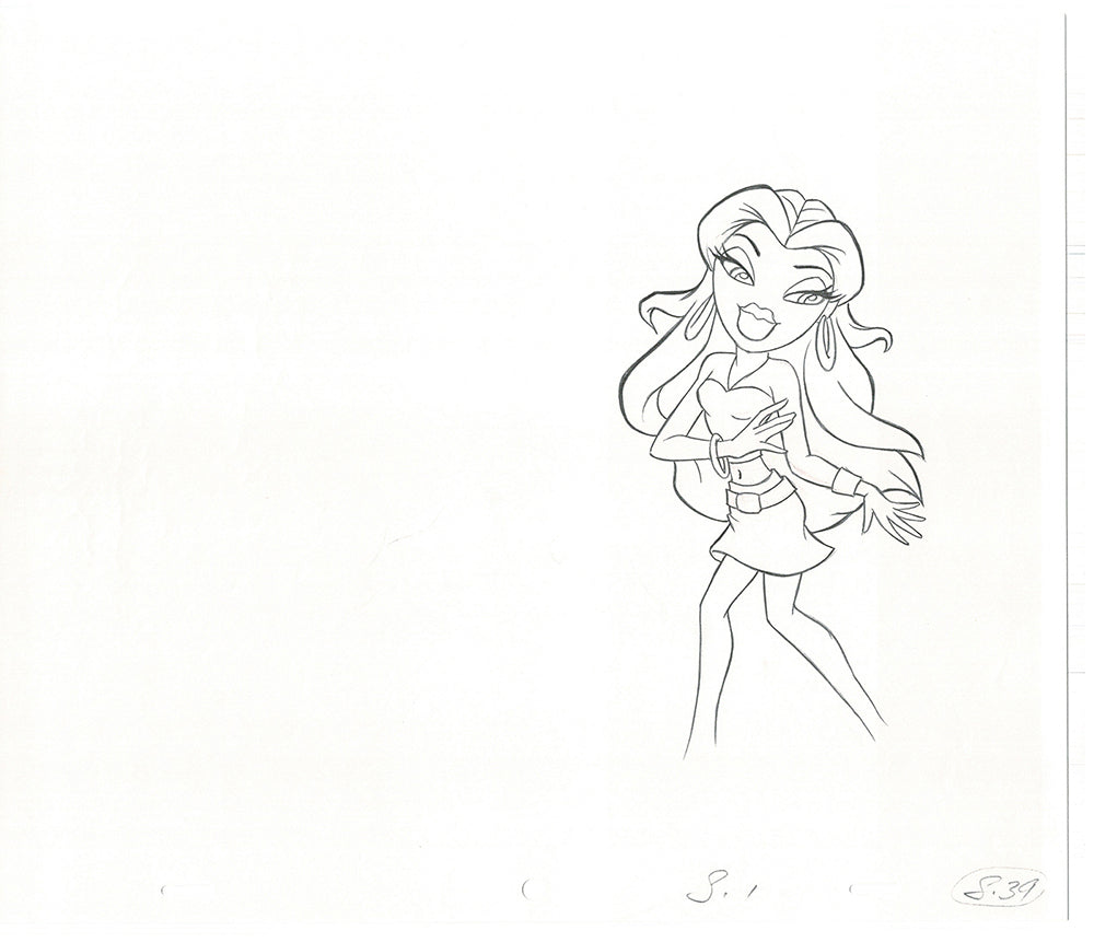 BRATZ Sasha Twister Commercial Production Animation Cel Drawing 2005 H-043