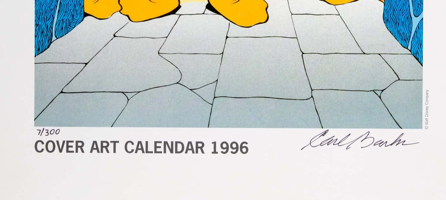 Carl Barks SIGNED Lithograph Walt Disney Donald Duck Creator 1996 Limited Edition Print of 300