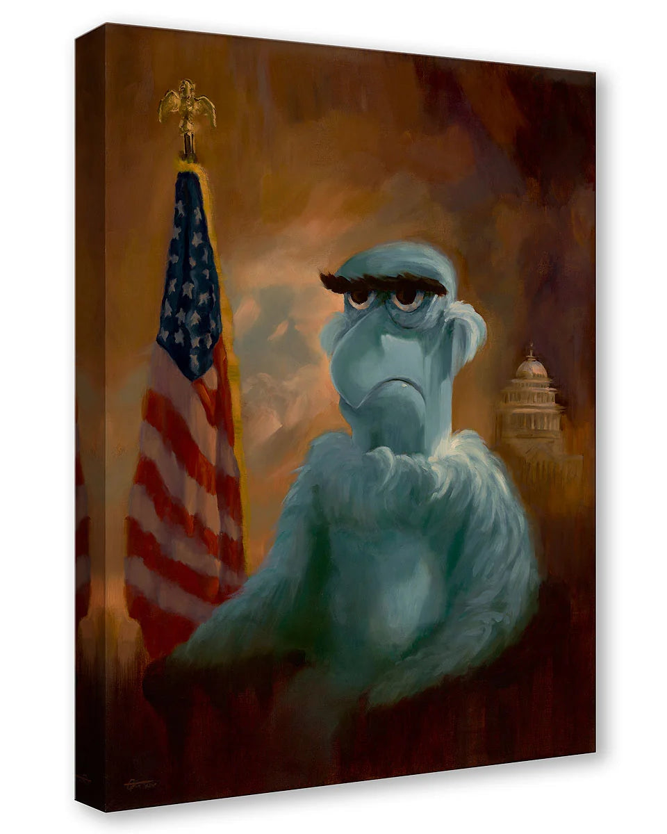 The Muppets Walt Disney Fine Art Christophe Bouchard Limited Edition of 1500 TOC Treasures on Canvas Print Sam Eagle Presidential Portrait