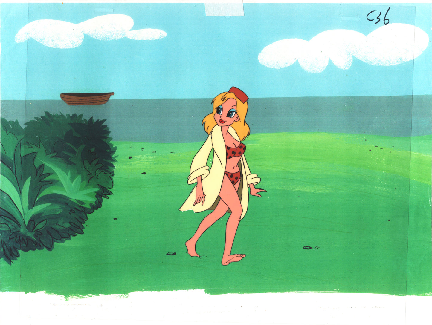 Wacky World Tex Avery 1997 Production Animation Cel DIC Bikini Girl c36