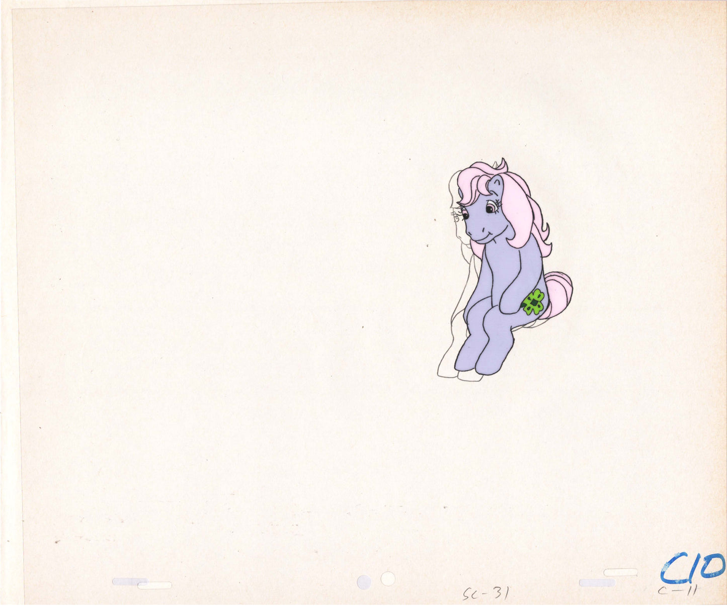 My Little Pony Original Production Animation Cel Hasbro Sunbow 1980s or 90s Used to Make the Cartoon E-C10