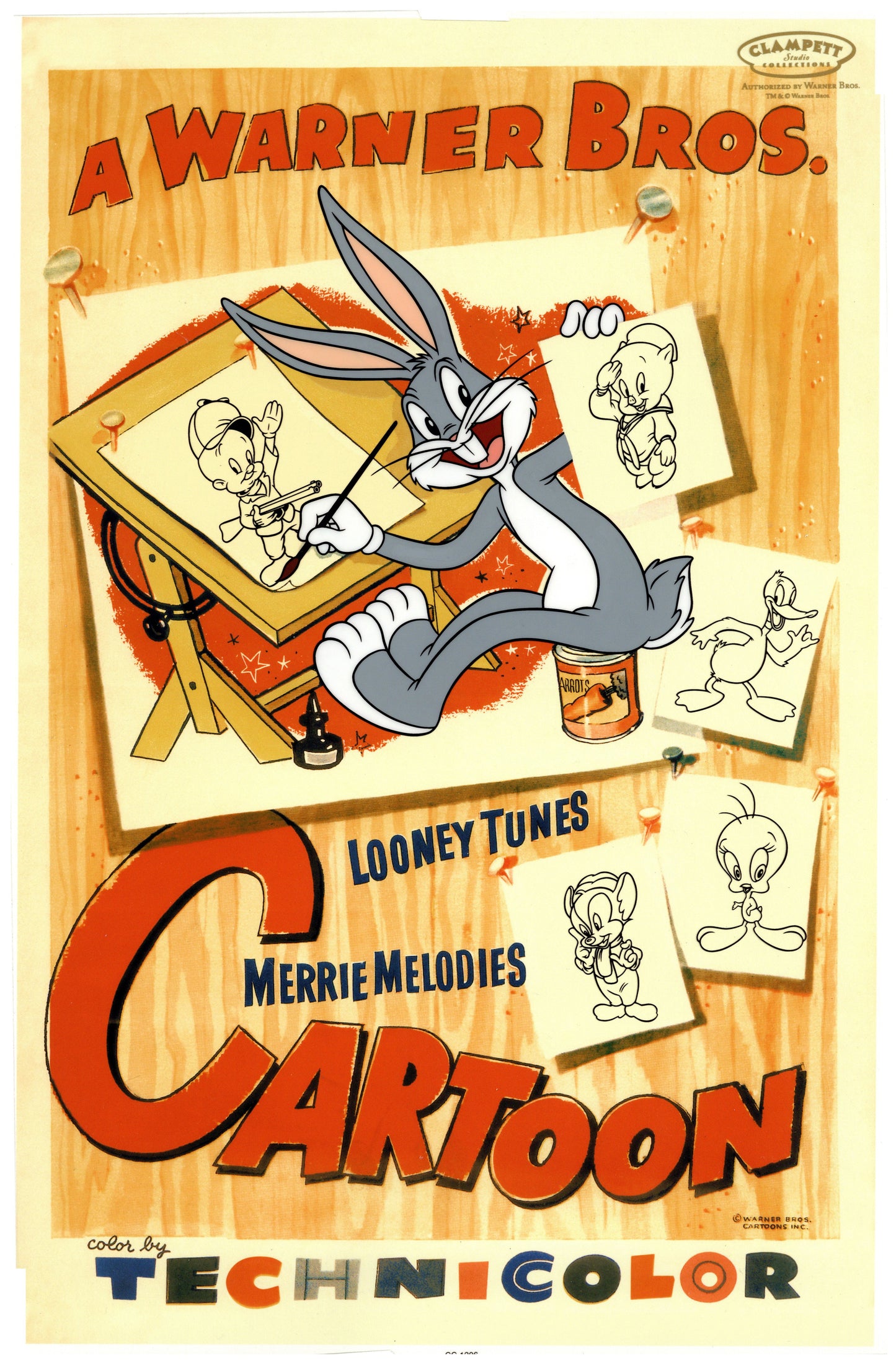 Bugs Vintage Cartoon Director Looney Tunes Warner Brothers Limited Edition Animation Cel of 100