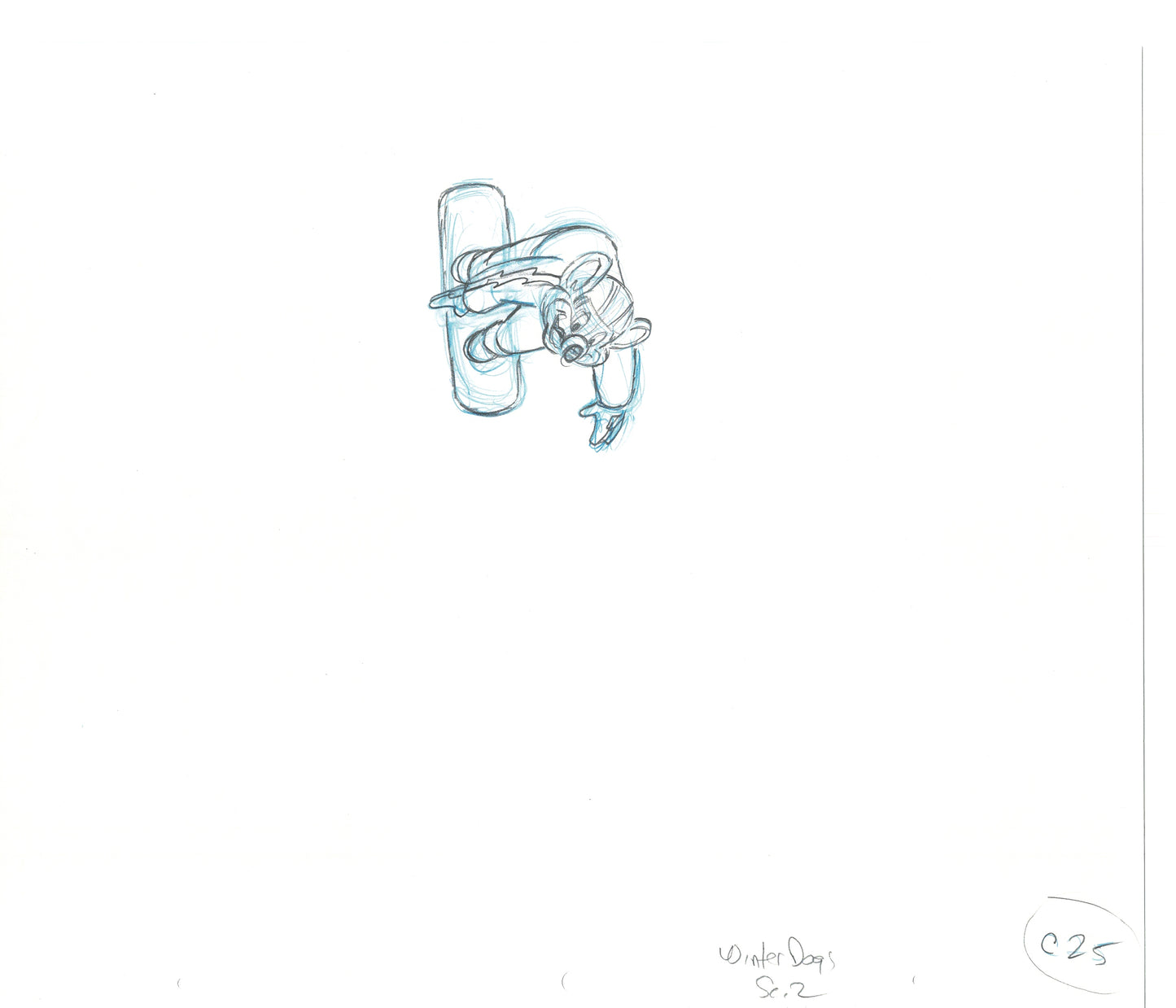 Chuck E Cheese Pizza Commercial Production Animation Cel Drawing 2005 WDR-9