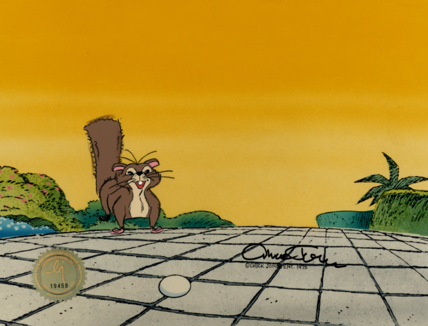 Rikki Tikki Tavi Original Production Cel Signed by Chuck Jones from 1975 with COA and Seal Used to Make the Film 7725