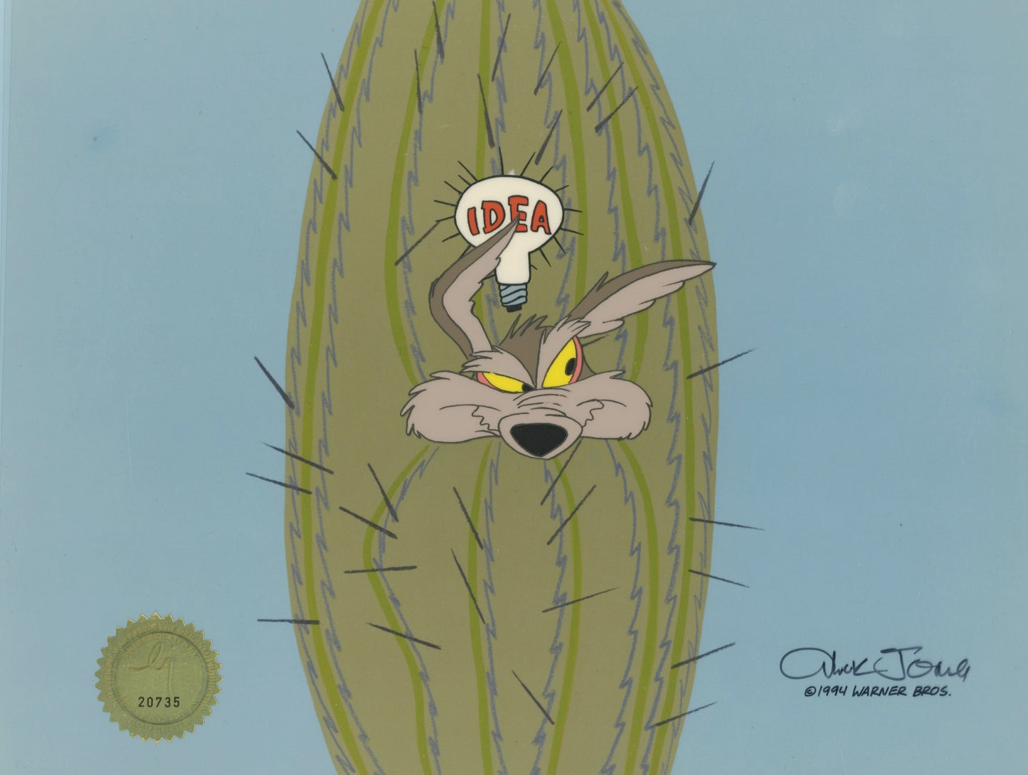 Wile E Coyote Looney Tunes Chuck Jones Signed 1994 Production Animation Cel 19