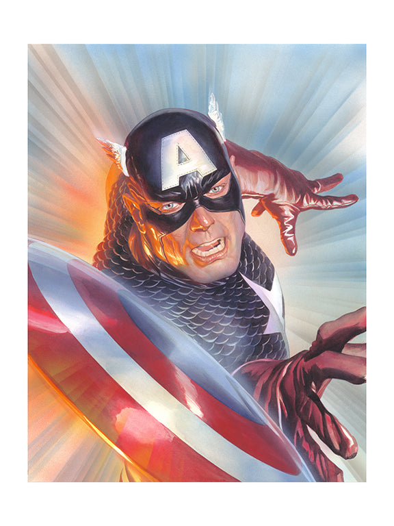 Marvelocity Captain America Alex Ross Signed DC NYCC 2025 Exclusive Print on Paper Limited Edition of 75 Artist Proof Edition