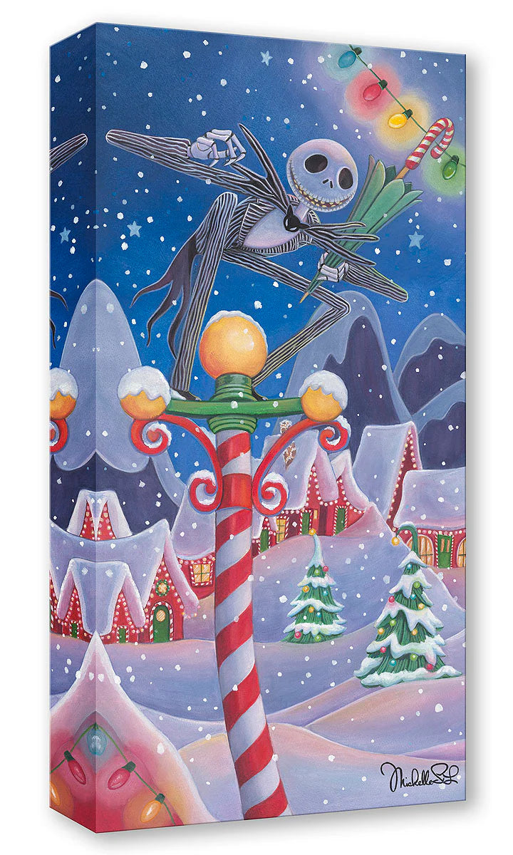 Nightmare Before Christmas Jack Walt Disney Fine Art Michelle St. Laurent Limited Edition Treasures on Canvas Print TOC - Christmas Town
