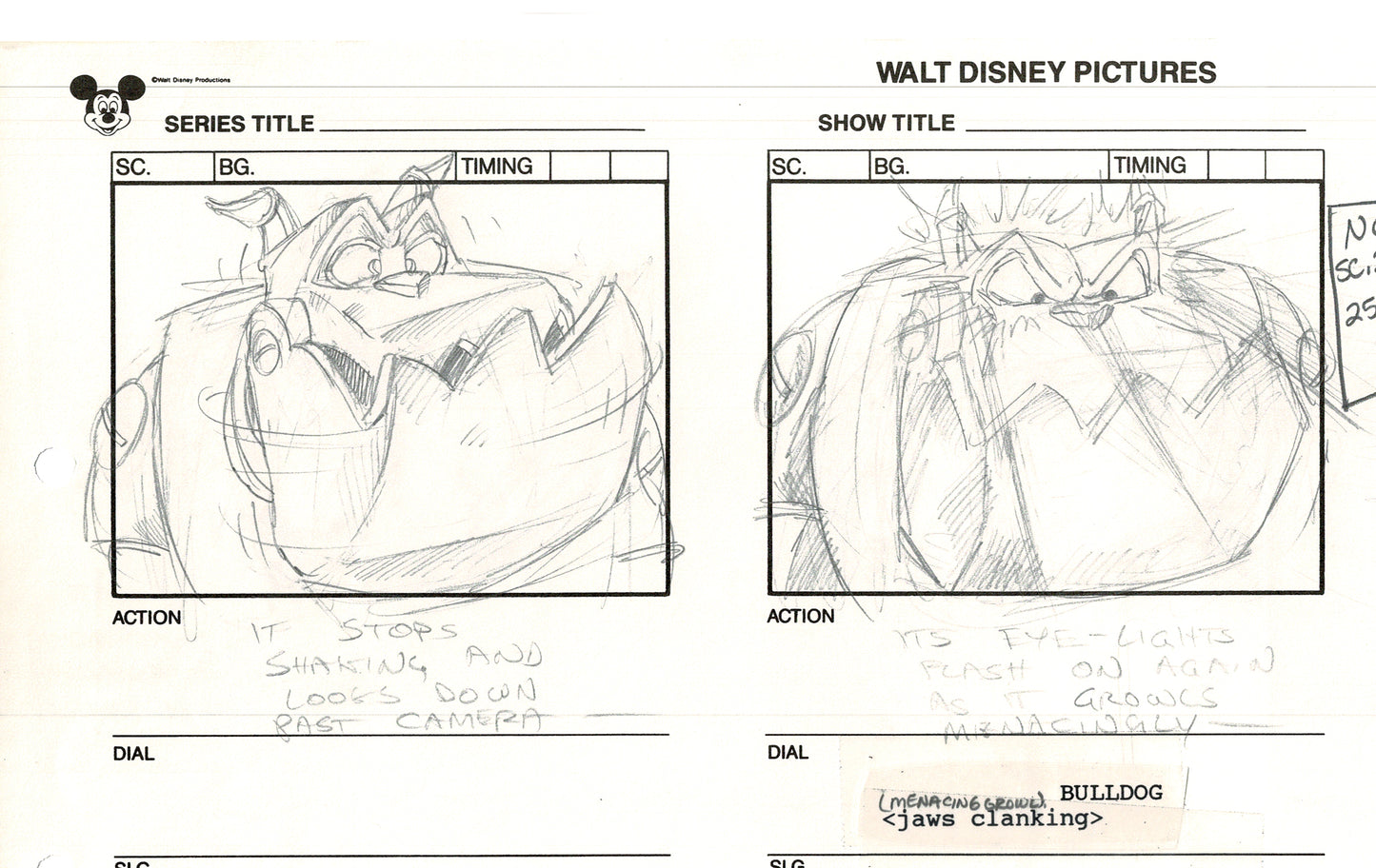 Chip n Dale Rescue Rangers Original Production Animation Storyboard Walt Disney FIRST EPISODE 1988 A17