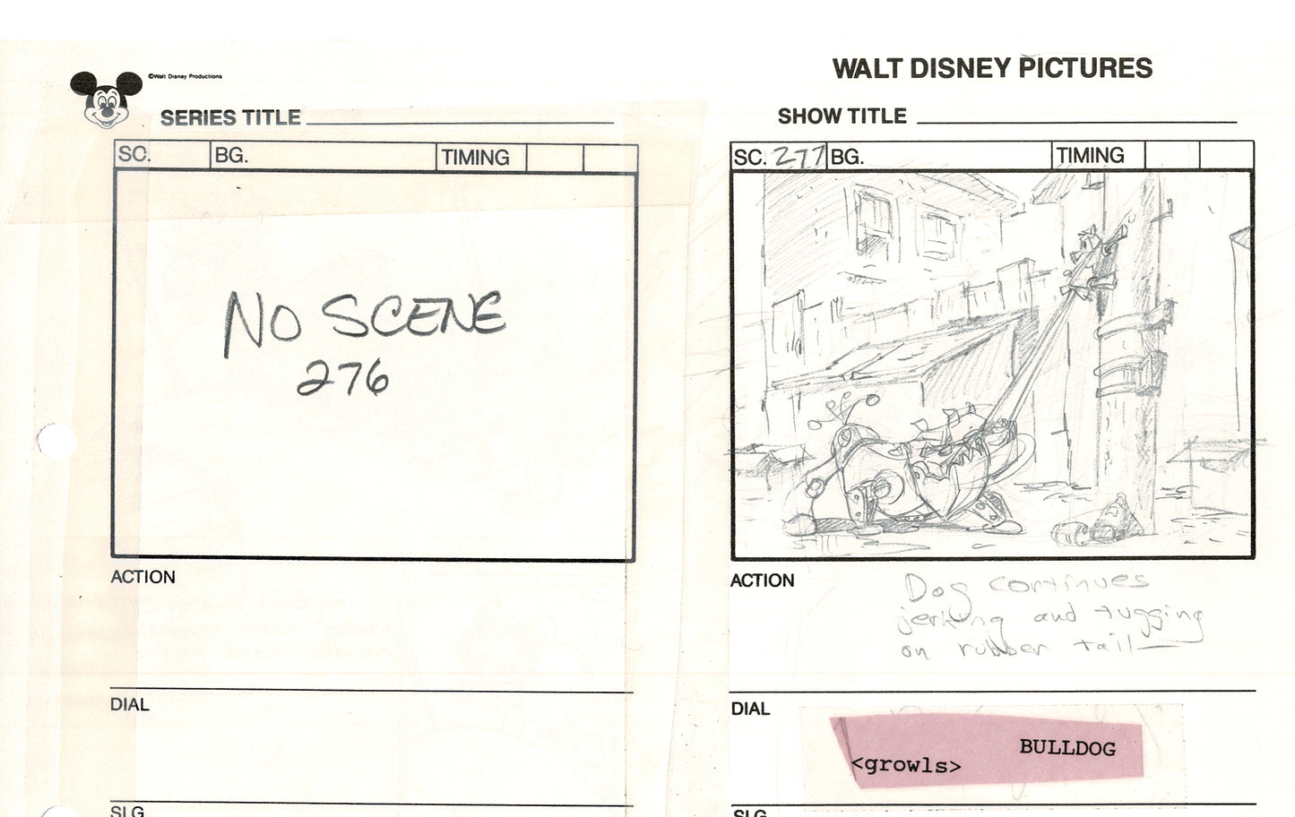 Chip n Dale Rescue Rangers Original Production Animation Storyboard Walt Disney FIRST EPISODE 1988 A30