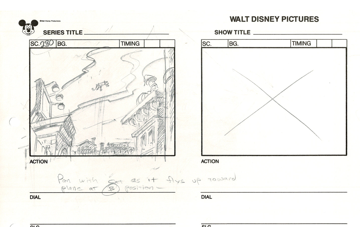 Chip n Dale Rescue Rangers Original Production Animation Storyboard Walt Disney FIRST EPISODE 1988 A32