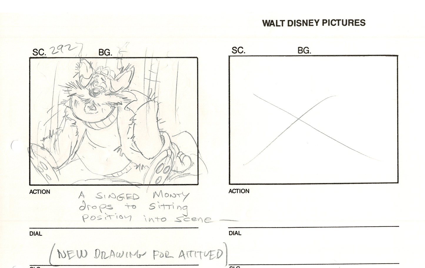 Chip n Dale Rescue Rangers Original Production Animation Storyboard Walt Disney FIRST EPISODE 1988 A40