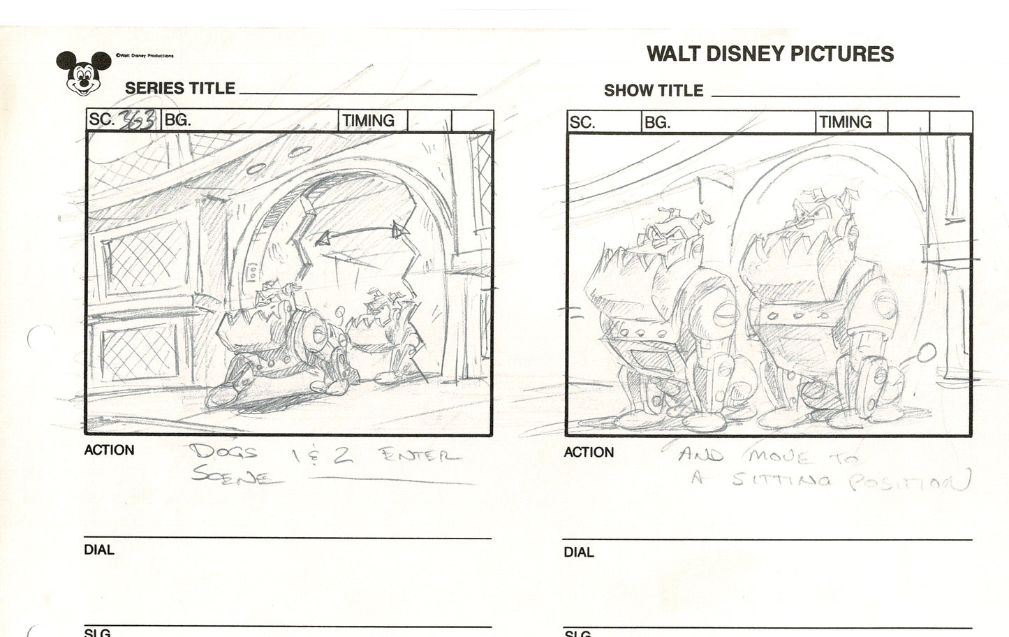 Chip n Dale Rescue Rangers Original Production Animation Storyboard Walt Disney FIRST EPISODE 1988 A60