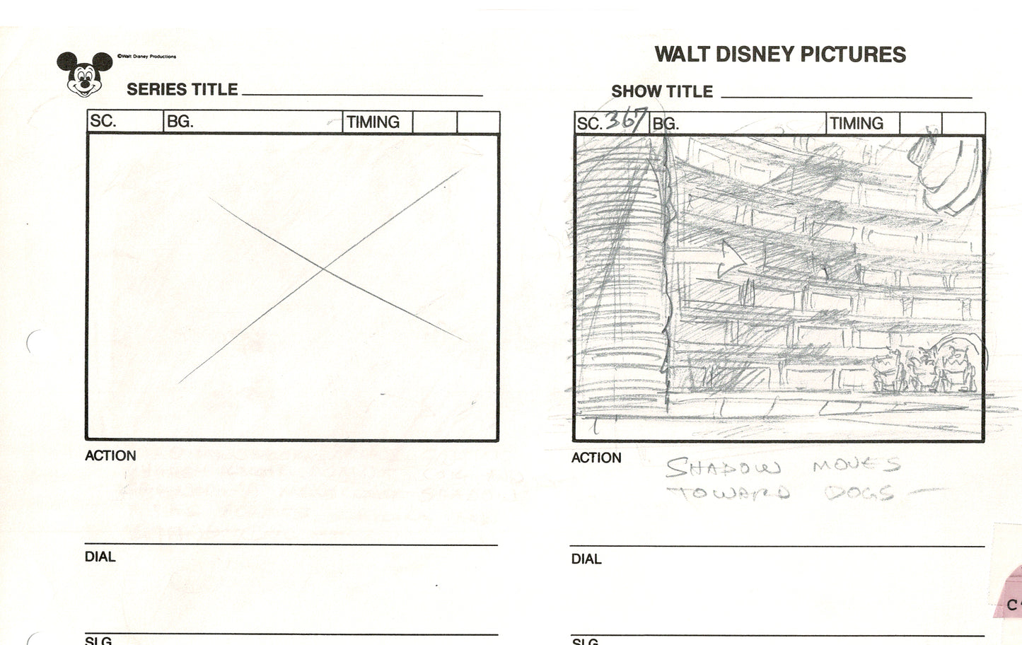 Chip n Dale Rescue Rangers Original Production Animation Storyboard Walt Disney FIRST EPISODE 1988 A64