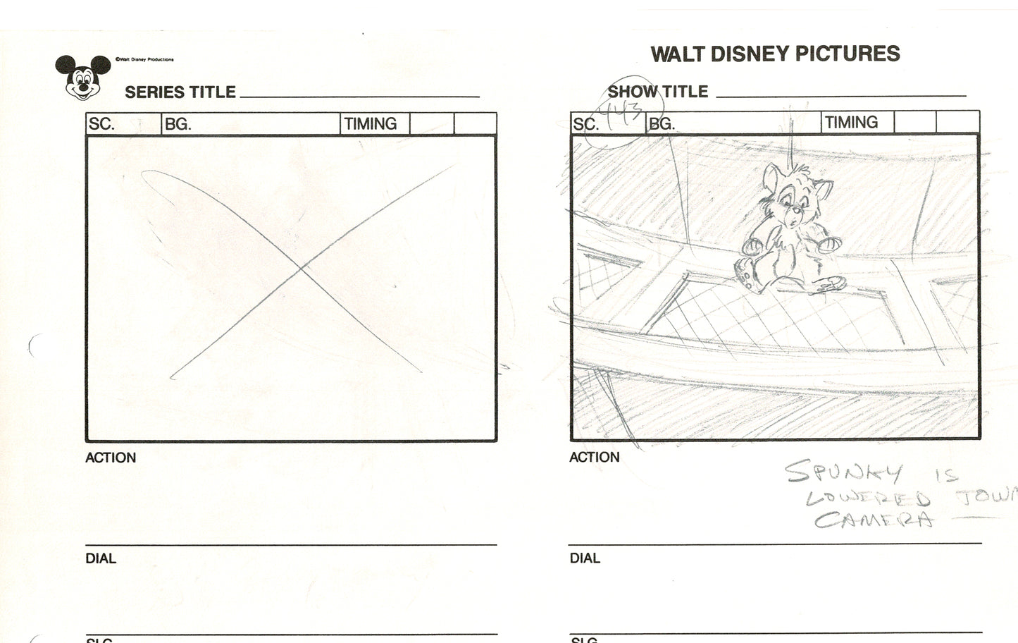 Chip n Dale Rescue Rangers Original Production Animation Storyboard Walt Disney FIRST EPISODE 1988 A98