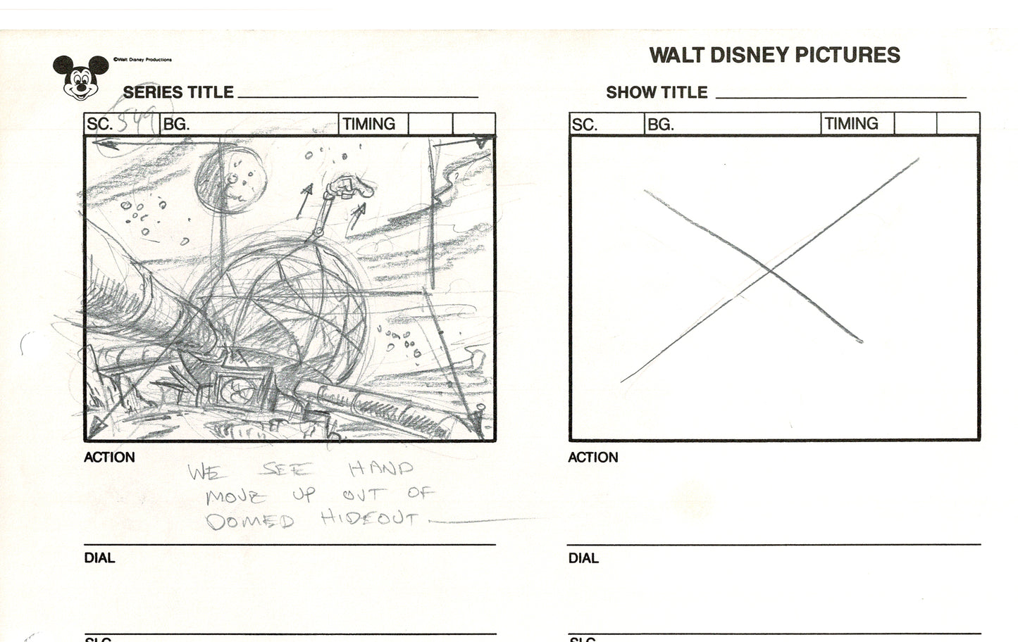 Chip n Dale Rescue Rangers Original Production Animation Storyboard Walt Disney FIRST EPISODE 1988 A157