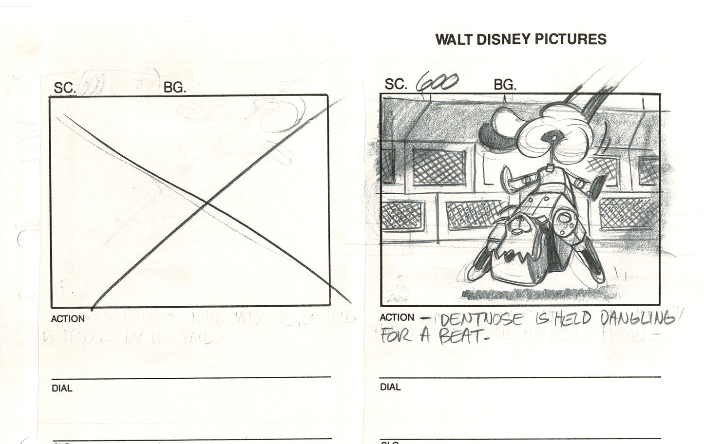 Chip n Dale Rescue Rangers Original Production Animation Storyboard Walt Disney FIRST EPISODE 1988 A184