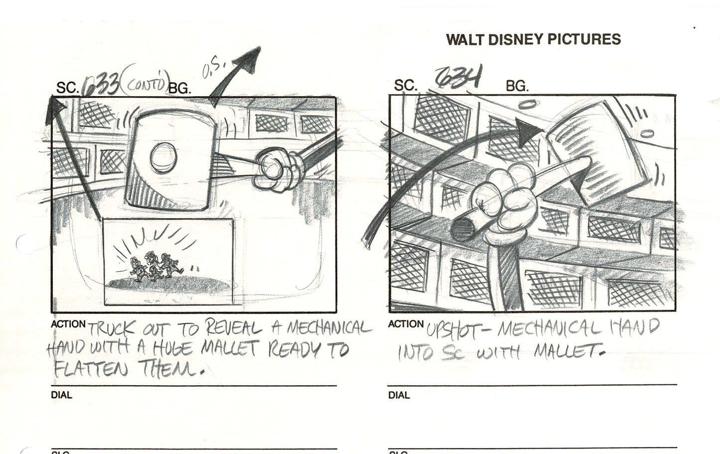 Chip n Dale Rescue Rangers Original Production Animation Storyboard Walt Disney FIRST EPISODE 1988 A196