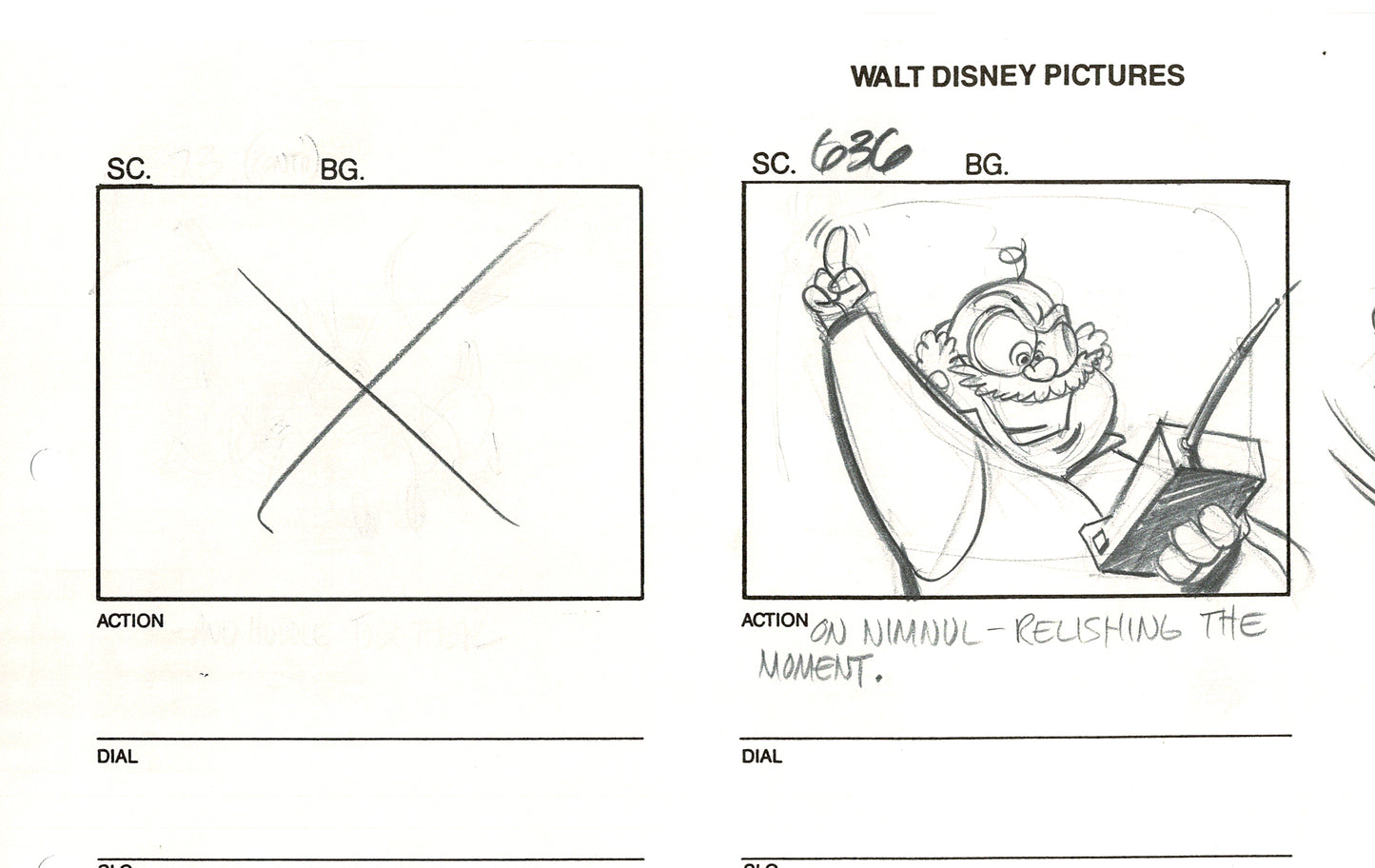 Chip n Dale Rescue Rangers Original Production Animation Storyboard Walt Disney FIRST EPISODE 1988 A197