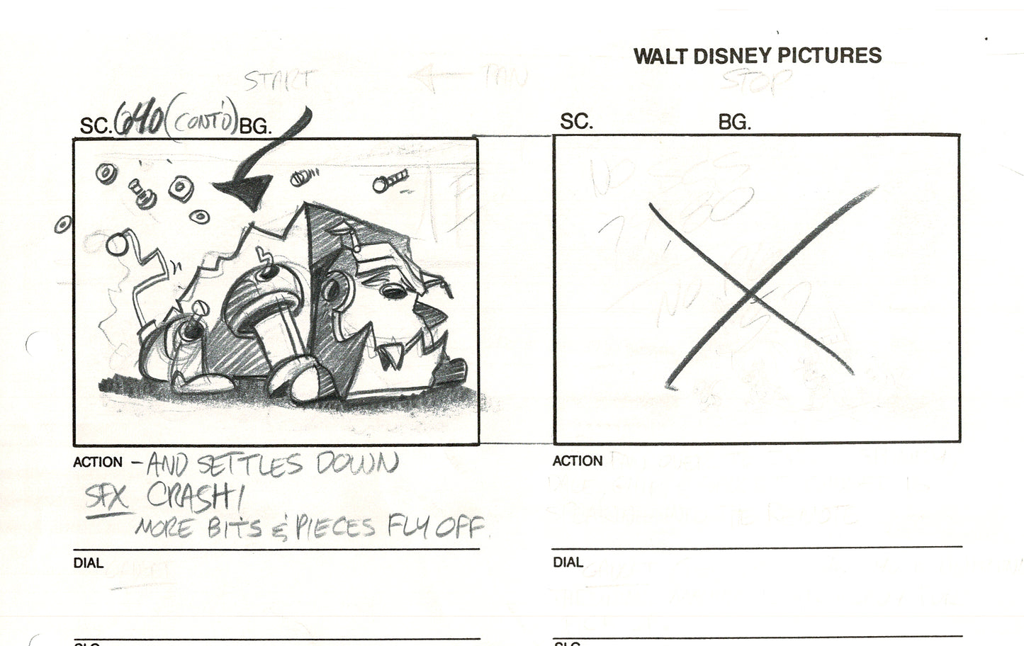 Chip n Dale Rescue Rangers Original Production Animation Storyboard Walt Disney FIRST EPISODE 1988 A202