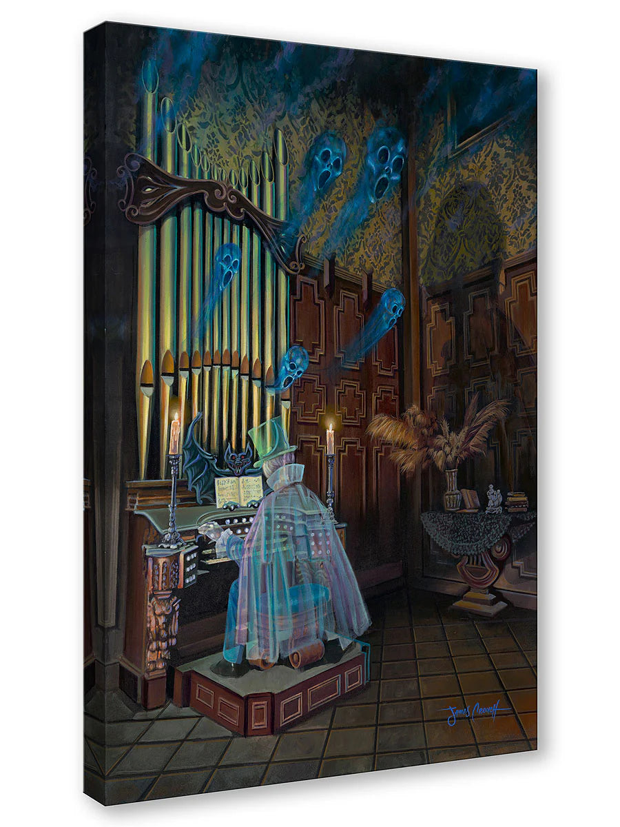 Haunted Mansion Halloween Walt Disney Fine Art Dom Corona Limited Edition of 1500 Treasures on Canvas Print TOC - The Organist