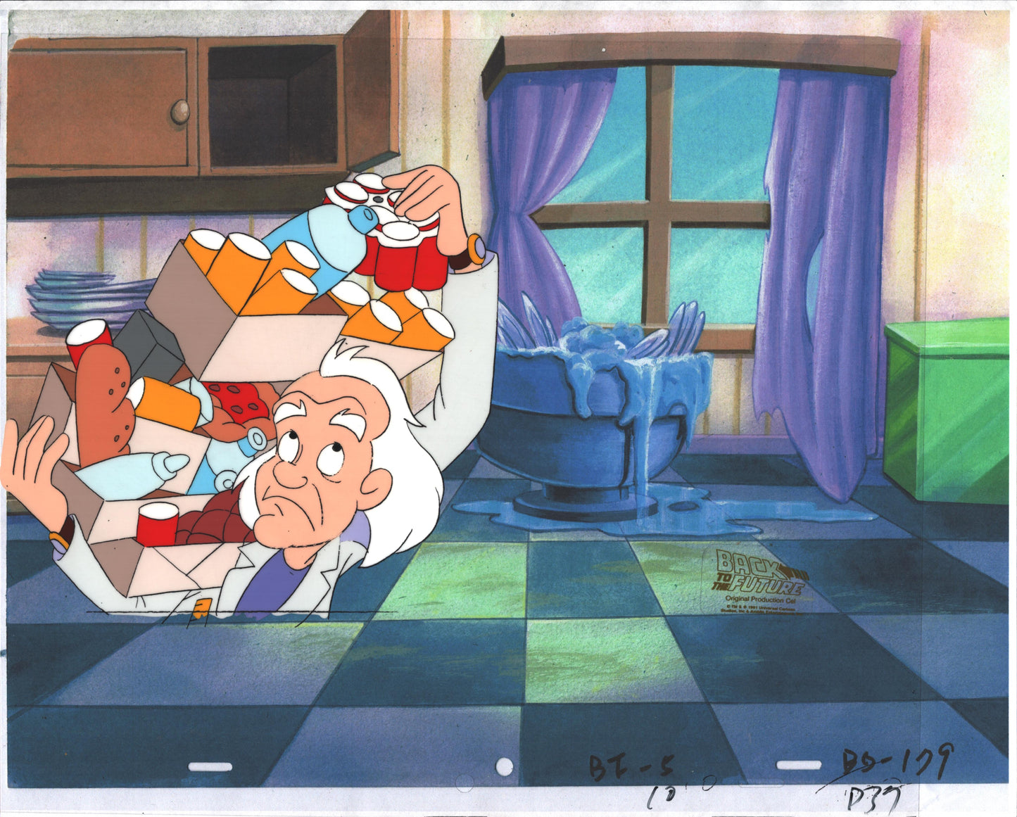 Back to the Future BTTF Original Production Animation Cel Universal Cartoon 1991-2 7-D37