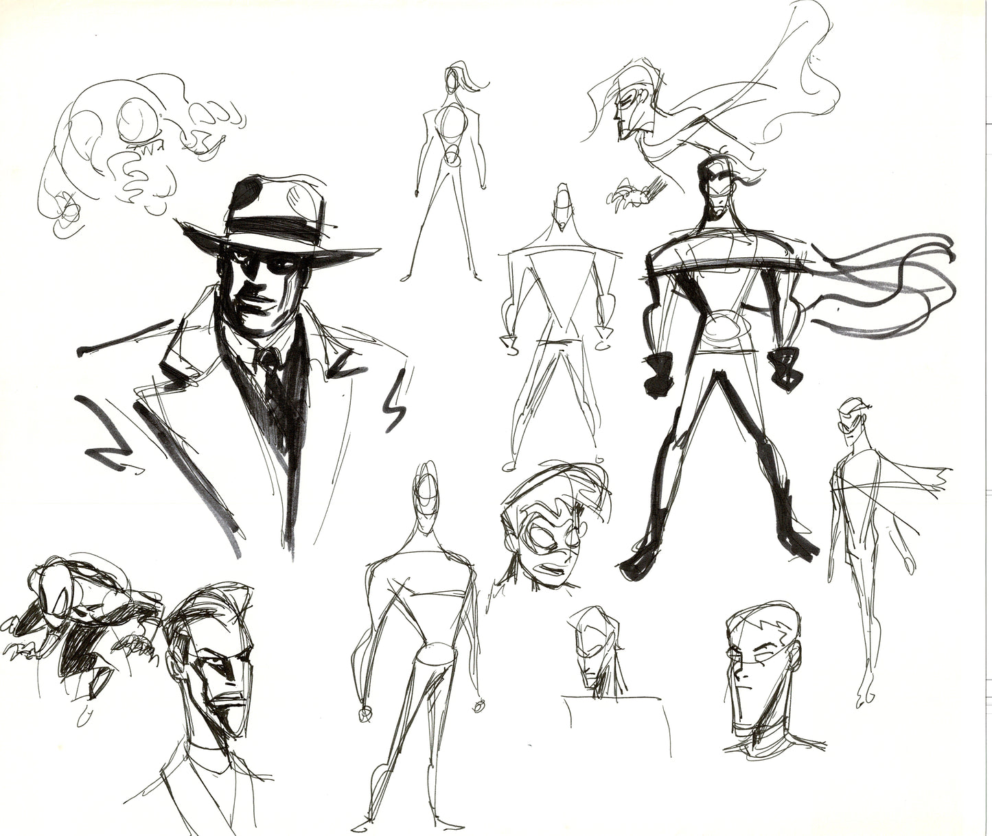 Dave Bullock Hand-Drawn Comic Illustration for Covers and Book DC H7