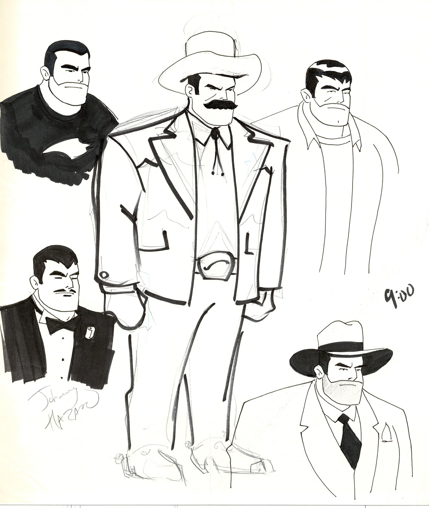 Dave Bullock Hand-Drawn Comic Illustration for Covers and Book DC H9